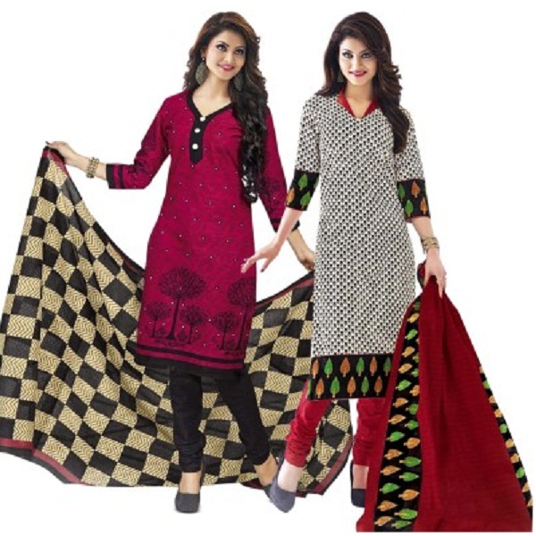 Mega Cotton Cotton Printed Salwar Suit Dupatta Material Combo