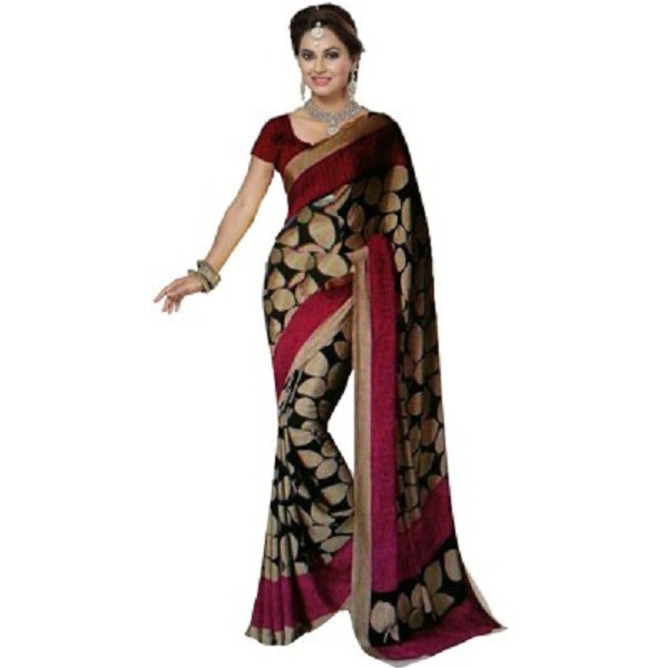 Ishin Printed Bhagalpuri Art Silk Sari