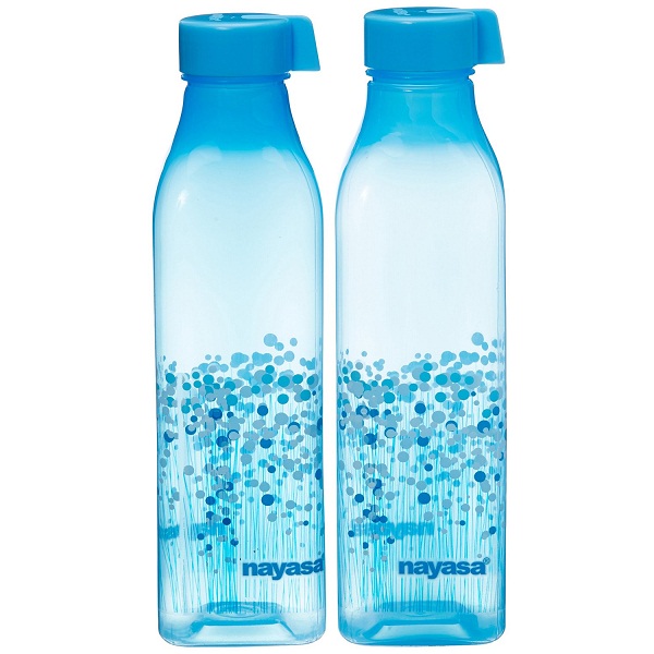 Nayasa Deluxe Square Plastic Bottle Set of 2