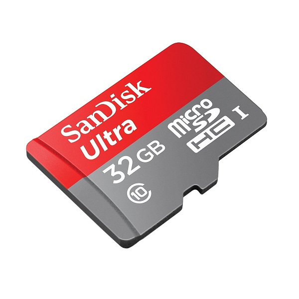 SanDisk Ultra MicroSDHC 32GB Memory Card With Adapter 