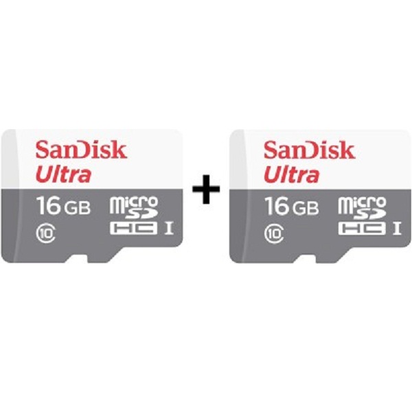 SanDisk Ultra 16 GB Memory Card Pack of 2