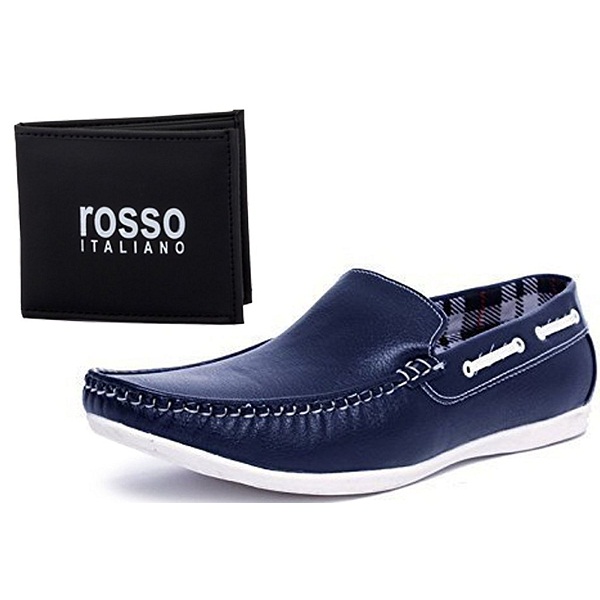 Rosso Italiano Mens Loafers With Wallet