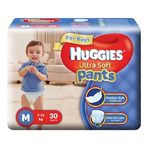 Huggies Ultra Soft Pants Medium Size Premium Diapers for Boys
