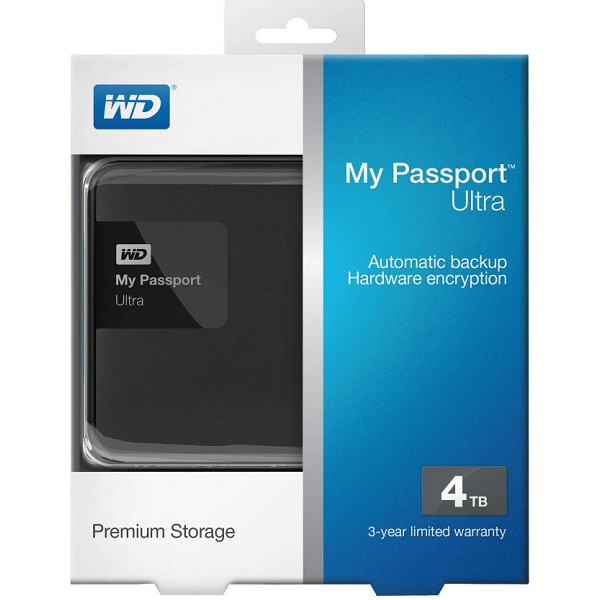 WD My Passport Ultra 4 TB Wired External Hard Disk Drive 