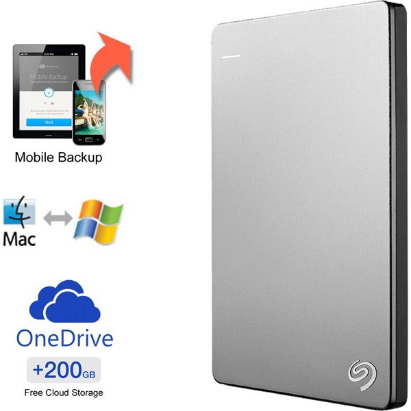 Seagate Backup Plus Slim 1 TB Wired External Hard Disk