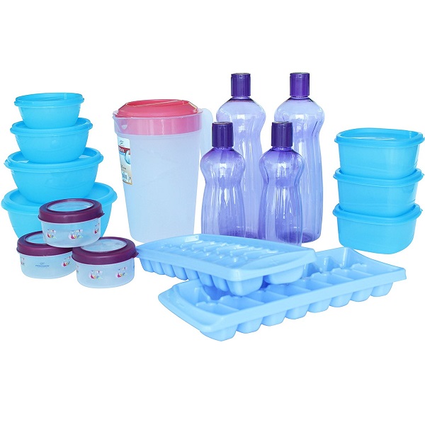Princeware Plastic Refrigerator Jar Set 17Pcs