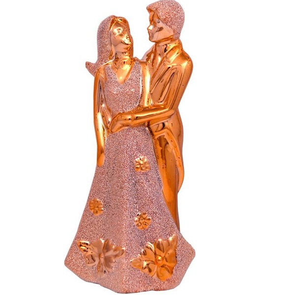 Oyedeal Golden Just Married Couple Showpiece