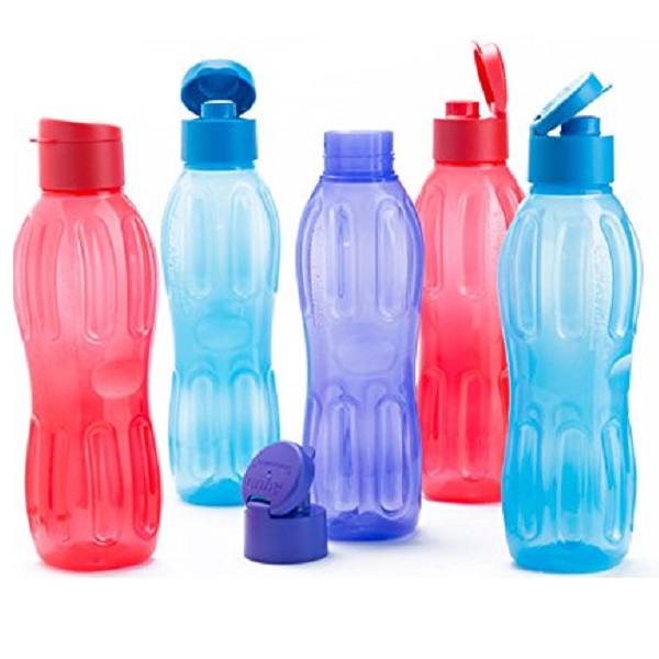 Signoraware Fliptop Aqua Plastic Bottle Set 5pcs