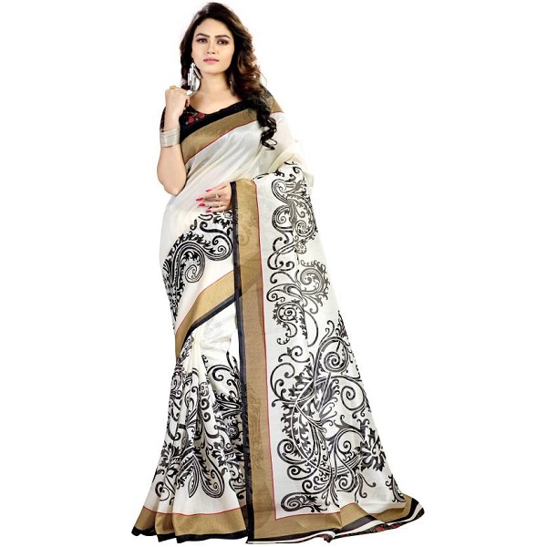 Peecaso Self Design Bhagalpuri Art Silk Sari