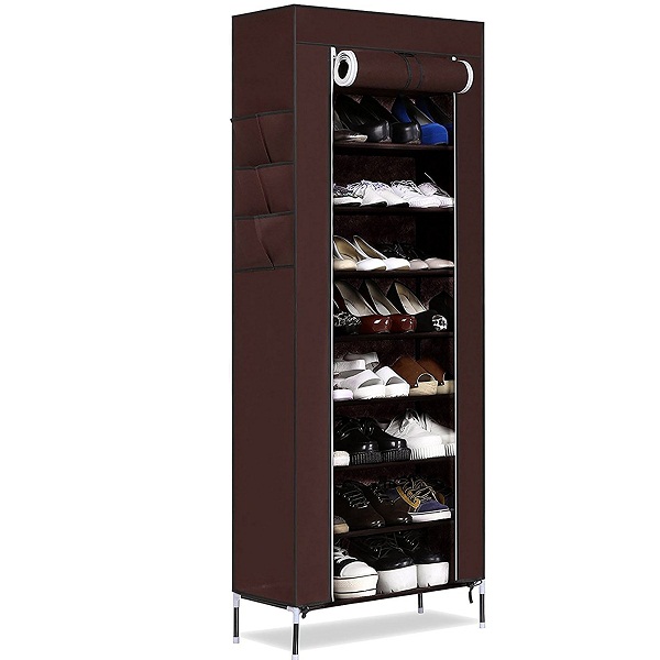 House of Quirk Fancy 9 Layer Portable Multi Utility Shoe Rack