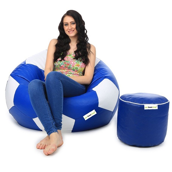 Can Football XL Bean Bag and Pouffe without Beans