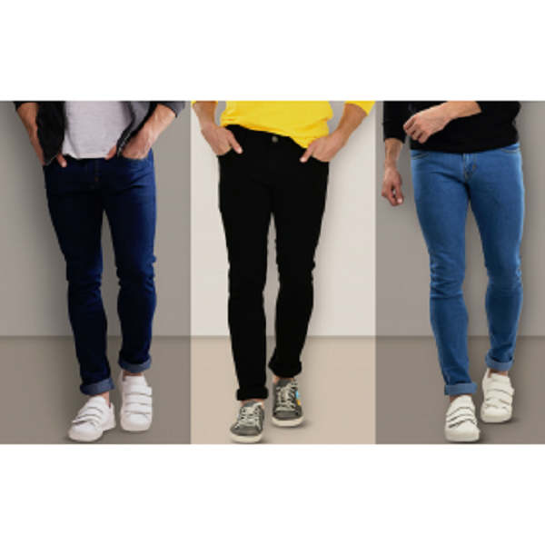 Stylox Mens Combo of 3 Slim Fit Jeans