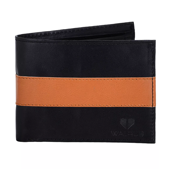 Walrus Ryan Black And Brown Color Men Leather Wallet