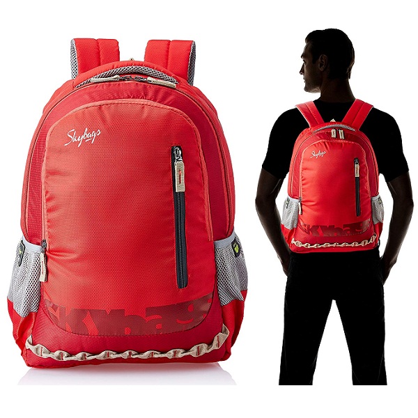 Skybags Red Laptop Backpack