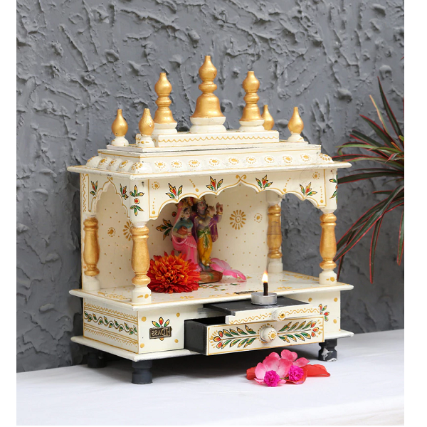 Solid Wood Pooja Mandir for Home And Office