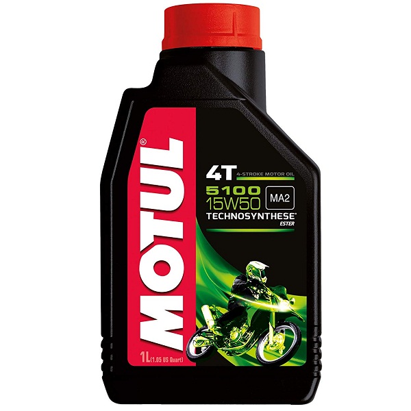 Motul 104080 5100 4T Hybrid Engine Oil for Bikes 1L