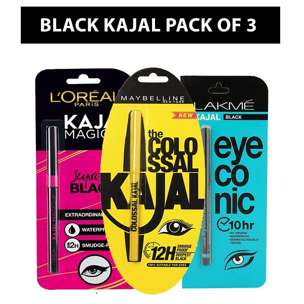 Black Kajal Pack Of 3