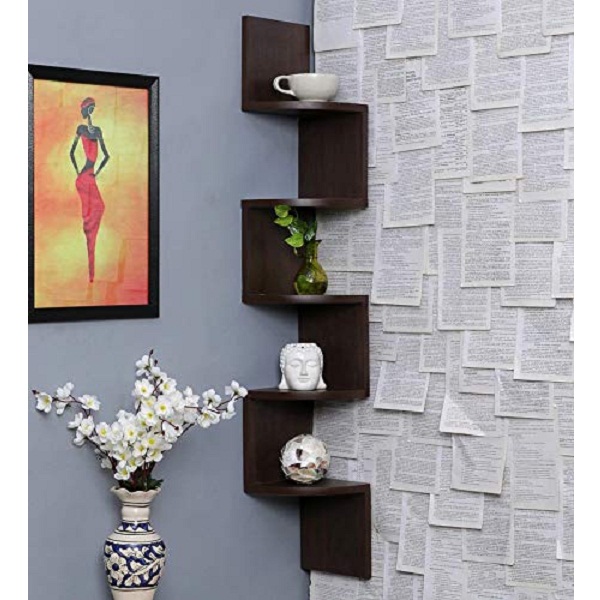 Furniture Cafe Zigzag Corner Wall Mount Shelf