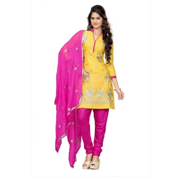 BuyZdeal Cotton Embroidered Salwar Suit Dupatta Material