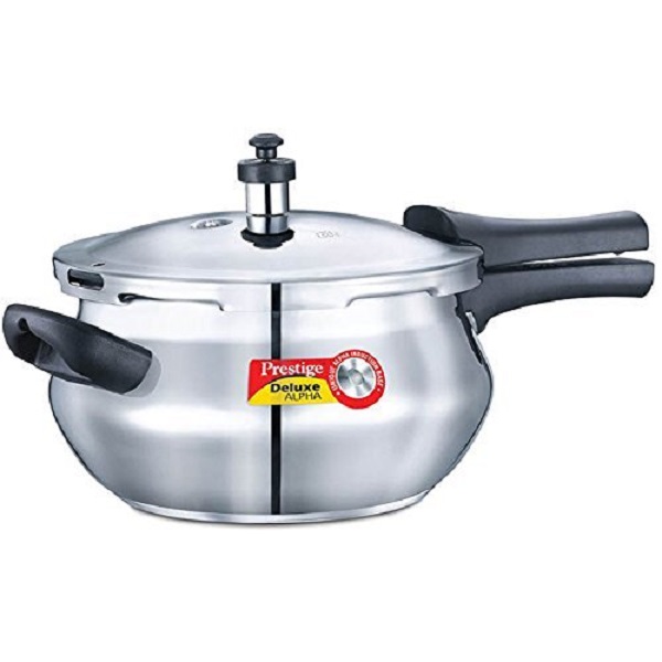 Prestige Deluxe Alpha Outer Lid Stainless Steel Pressure Cooker