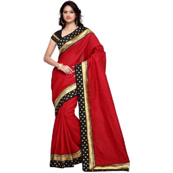 Shree Parmeshwari Solid Bhagalpuri Art Silk Sari